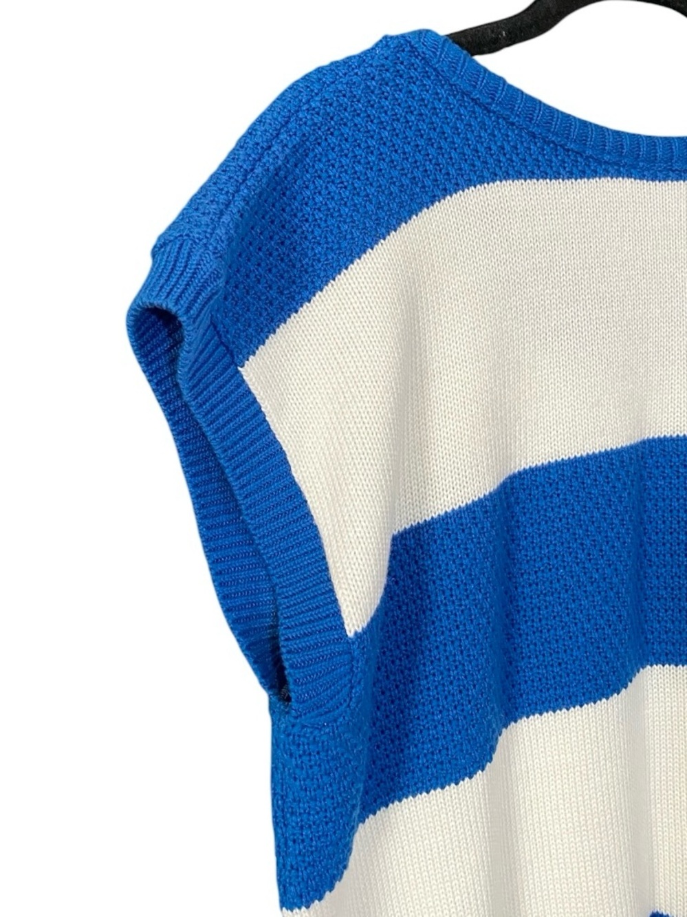 Vintage Catalina USA Nautical Sweater Vest XL Blue White Sailboat Made in USA - Picture 7 of 9